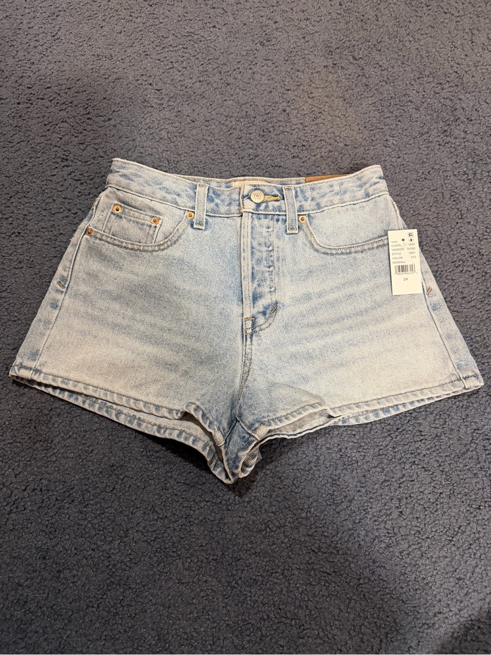 PacSun Light Blue High-Rise Denim Shorts